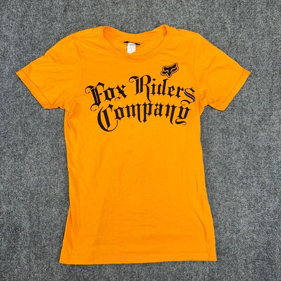 Fox Racing Tops - Fox Racing XL Orange Fox Riders Company Graphic T-Shirt Cotton Short Sleeve